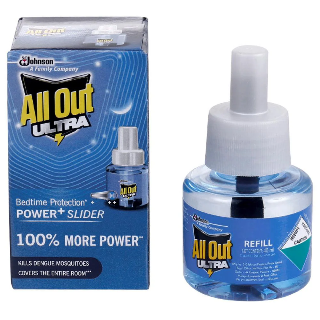 All Out Ultra Power+ Slider Mosquito Repellent Refill,(Pack of 1) , 45 ml