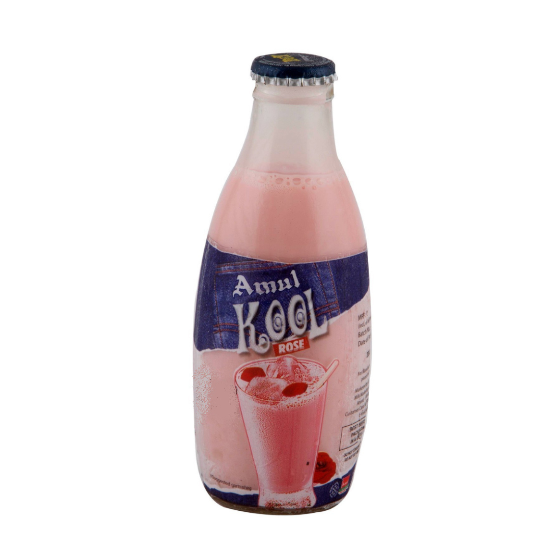 Amul Kool Milk, Rose Flavoured Bottle, 200ml