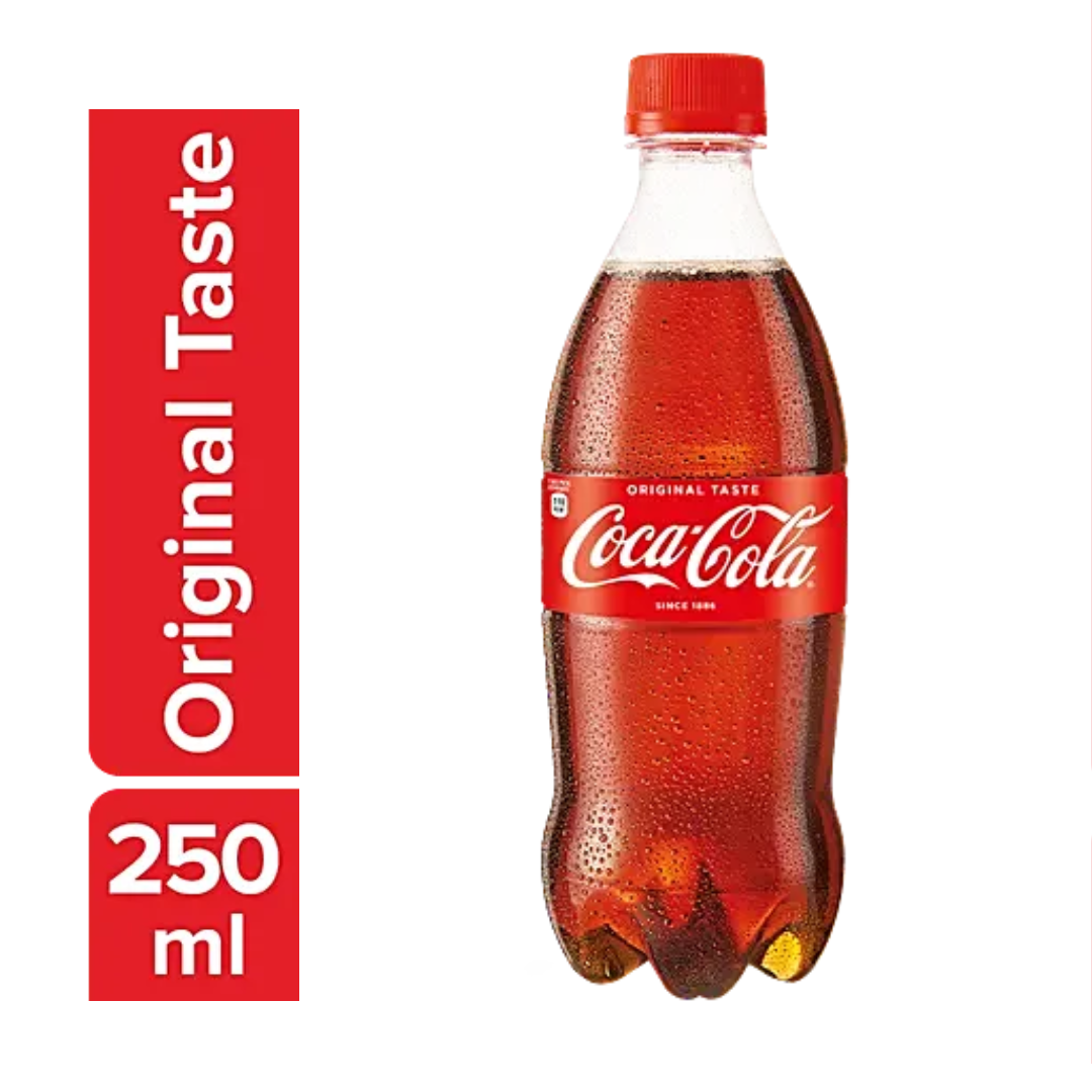 Coca Cola Coke, Soft Drink, Original Taste, 250 ml Bottle