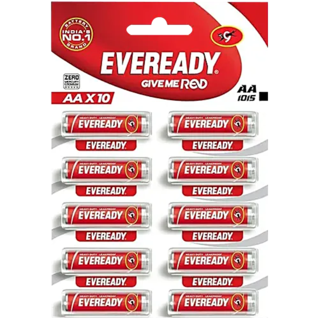 Eveready Carbon Zinc AA Battery, 1.5V, Service Type