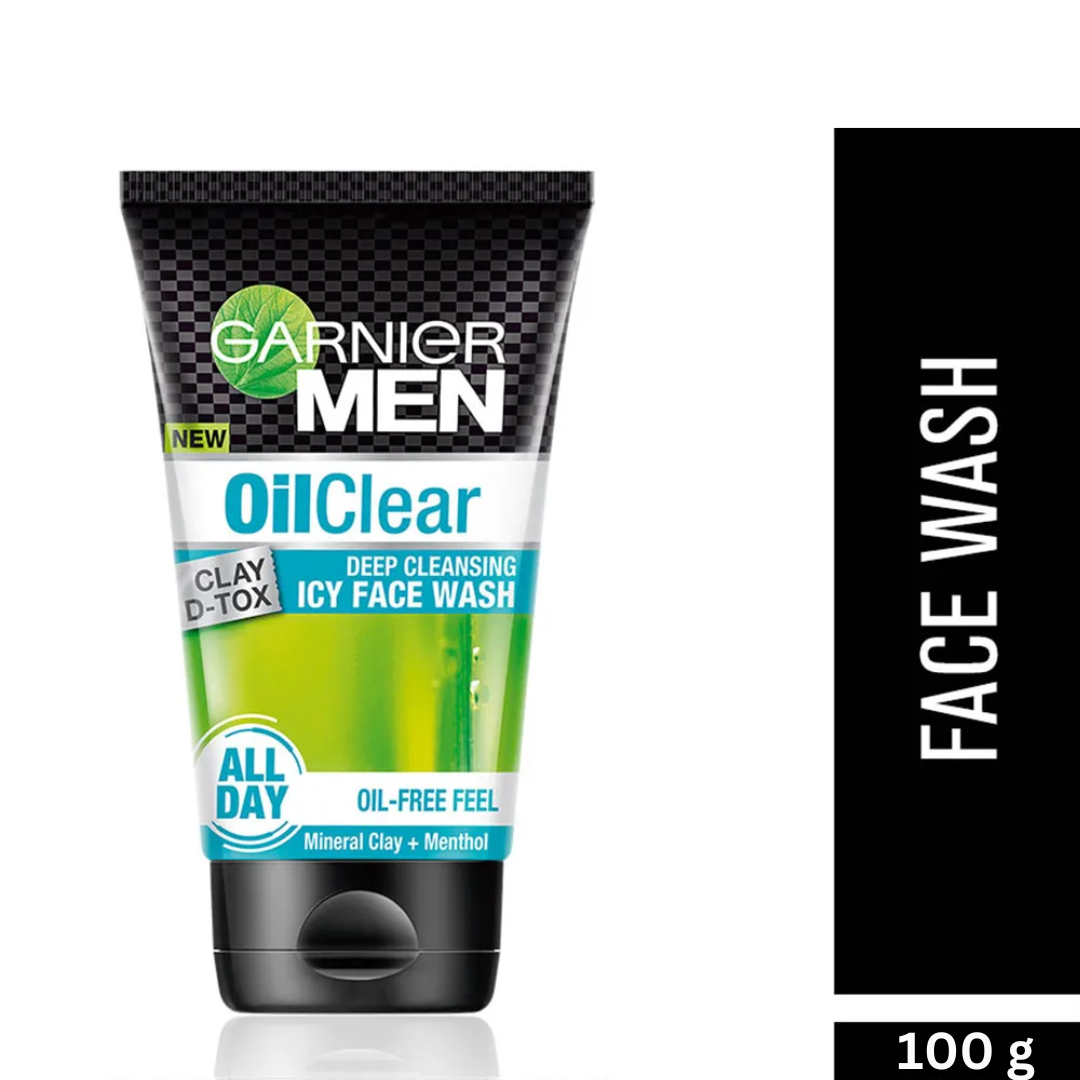 Garnier Men Oil Clear Face Wash, Balances Oil Level in Skin- 100g