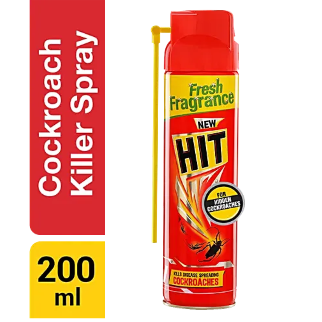 HIT Cockroach Killer Spray, With Deep-Reach Nozzle, 200 ml