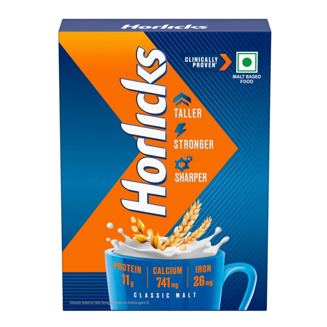 Horlicks Nutrition Drink Refill, Classic Malt - 500 g Carton