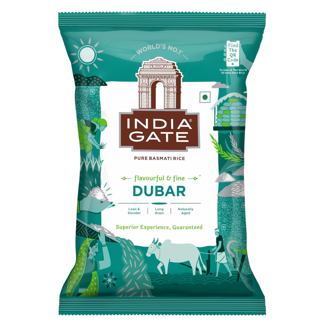 India Gate Basmati Rice Dubar, (Chal) 1kg Pouch