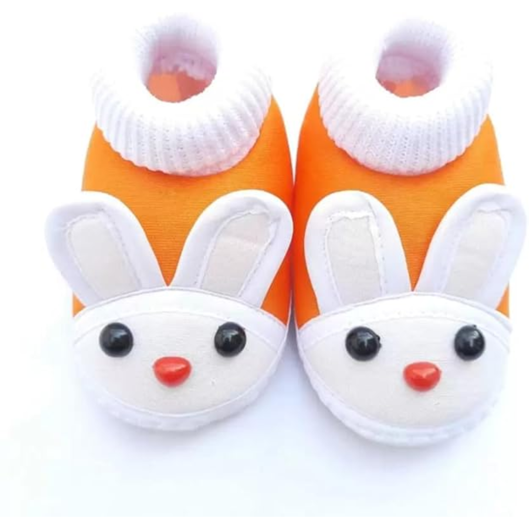 Kids Choice unisex-baby Booties, Style kids shoes & Baby Juta, (Colour: Orange), Zero Size (3-12 Months)