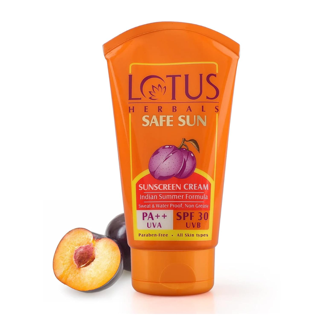 Lotus Herbals Safe Sun Sun Block Cream- SPF 30, PA++ , Indian Summer Formula, 50 g