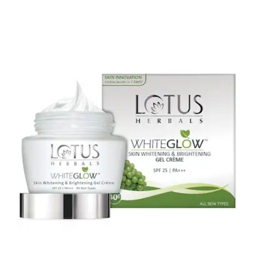 Lotus Herbals White glow Skin Brightening Gel Cream Pa +++, SPF 25, 40g