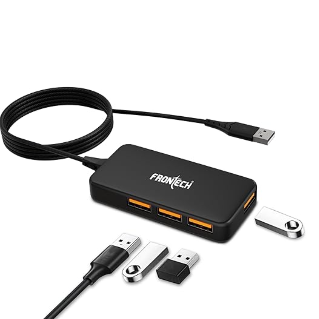 Frontech USB Hub with 4 Port, Switches & LED Indicators