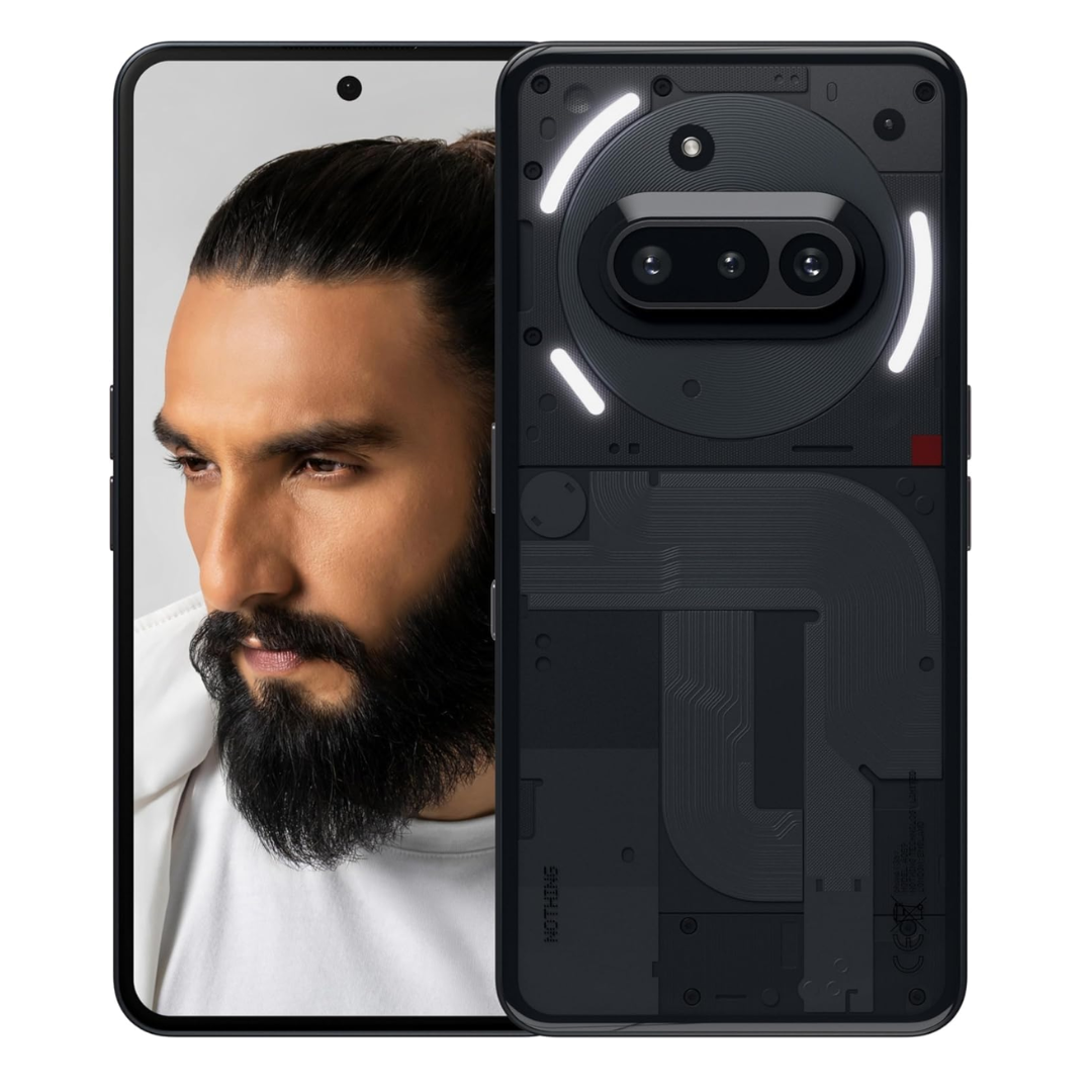 Nothing Phone (3A) 5G (Black, 8GB RAM, 256GB Storage) | Snapdragon 7s Gen 3 | 50MP+50MP+8MP Cameras | 32MP Front | 6.77” 120Hz AMOLED | 5000mAh Battery