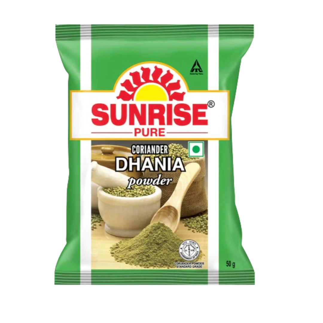 Sunrise Pure Coriander Powder, Dhania Powder, 50 g Pouch (Pack of 1)