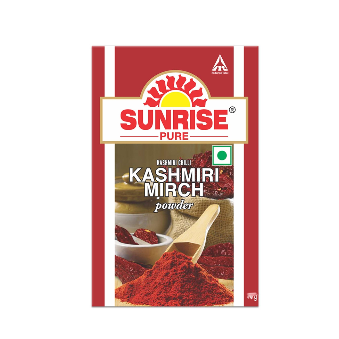 Sunrise Pure Kashmiri Red Chilli Powder, Kashmiri Mirch Powder, 7 g (Pouch)