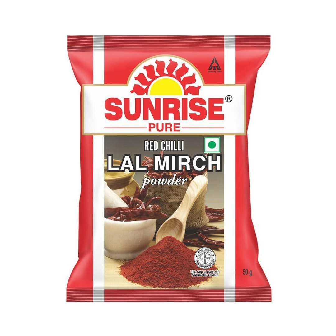 Sunrise Pure Red Chilli Powder, Lal Mirch Powder 50 g (Pouch)