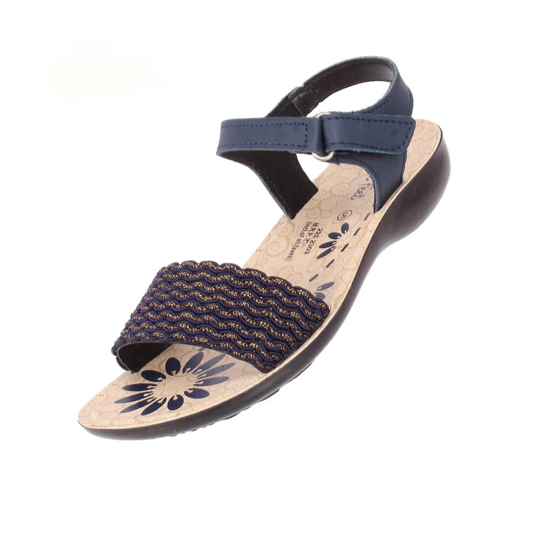 Women Heavy Slingback Platform Heeled Sandal,(Ladies Juta) Colour: Blue, Size: 5 UK