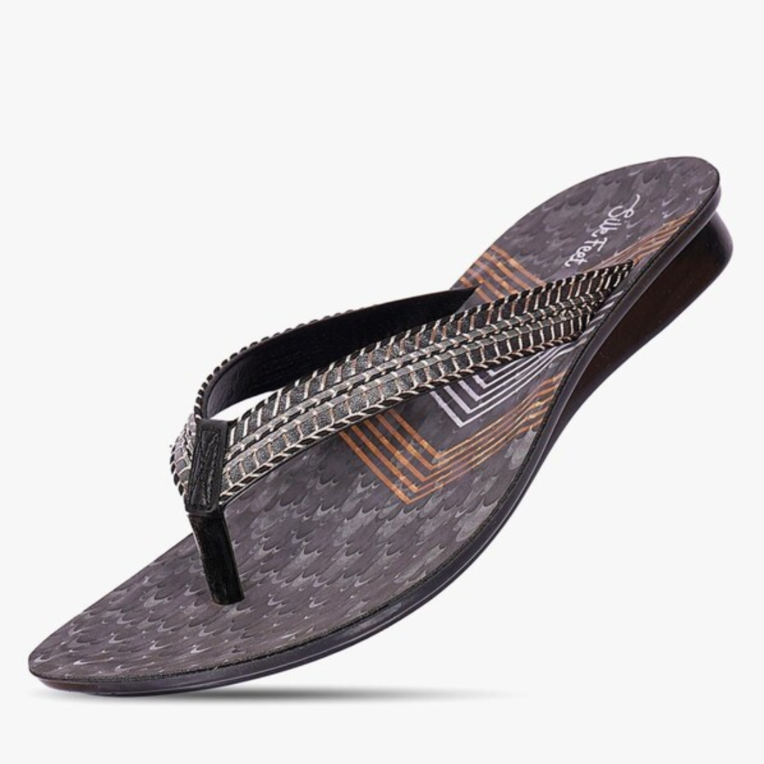 Women Simple Slip-On Sandals, (Ladies Juta) Colour- Grey, Size- 6 UK