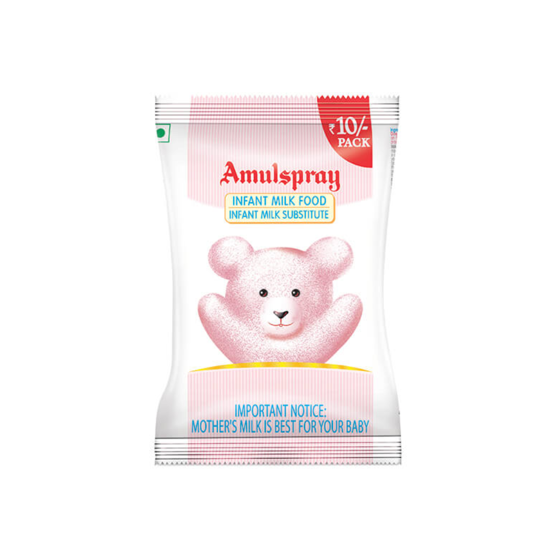 Amul Spray Infant Milk Food Infant Milk Substitute, 21 g Pouch