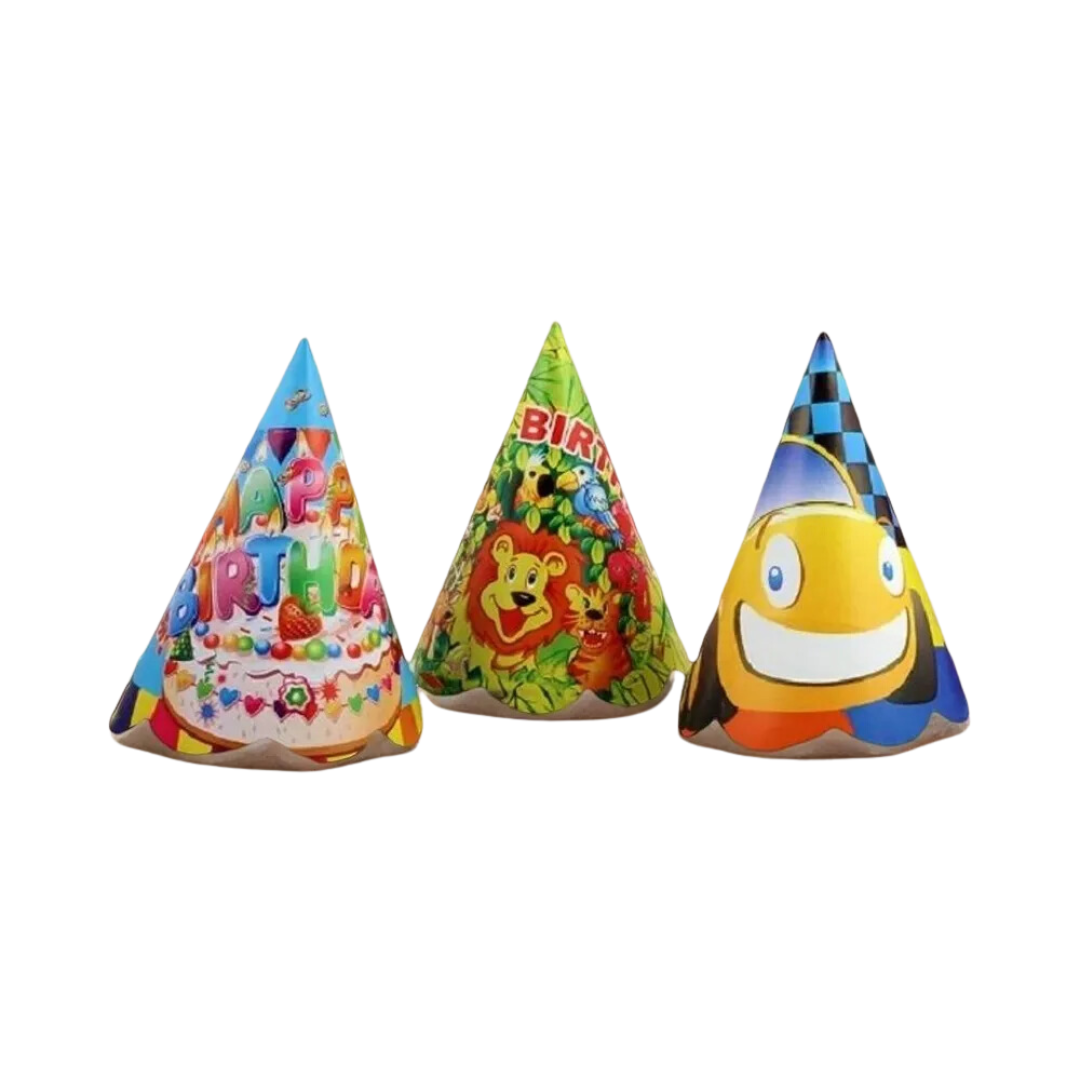 Birth Day Party Cap - Medium size Assorted colours, 1 Pieces