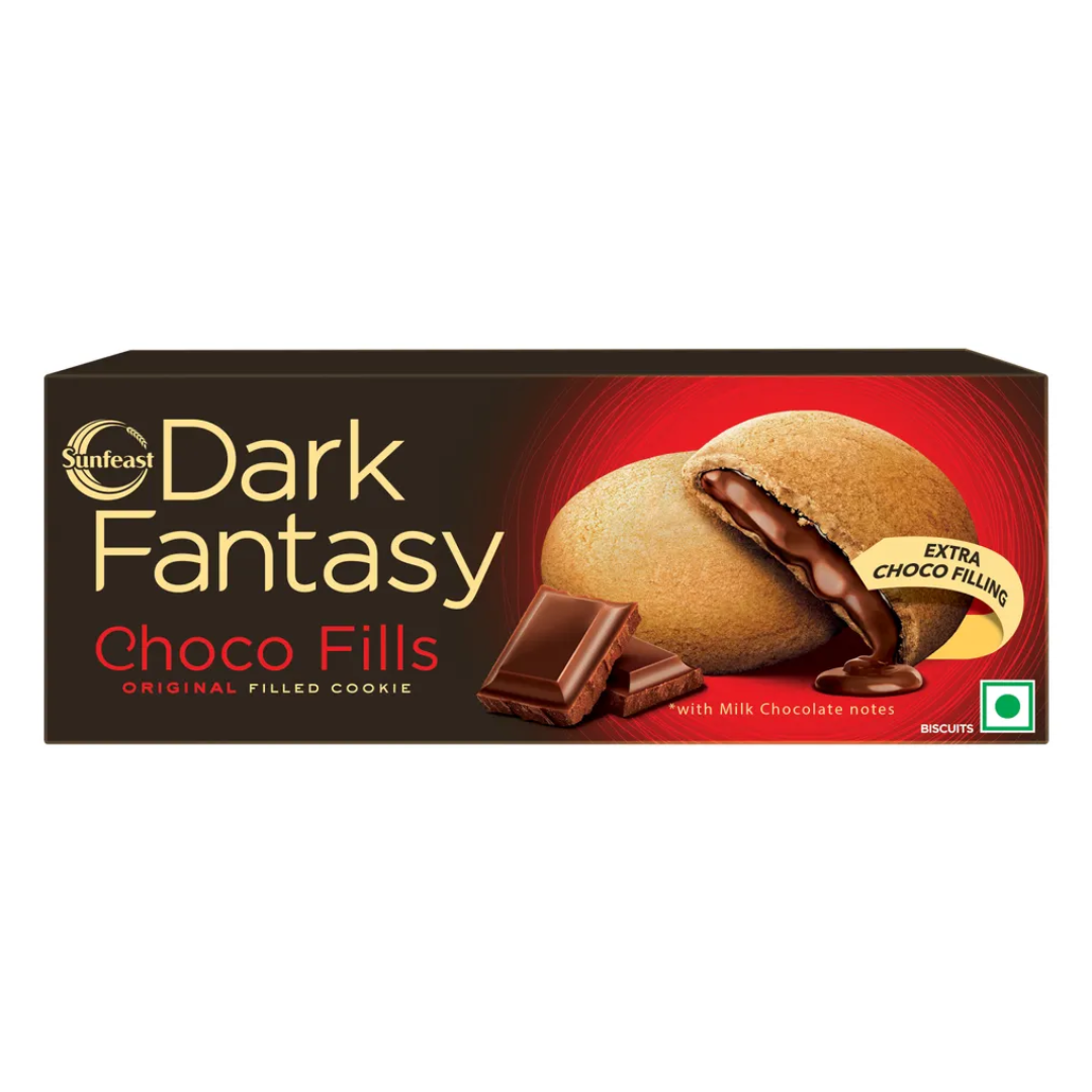 Sunfeast Dark Fantasy Choco Fills Biscuits, Pouch 75 g