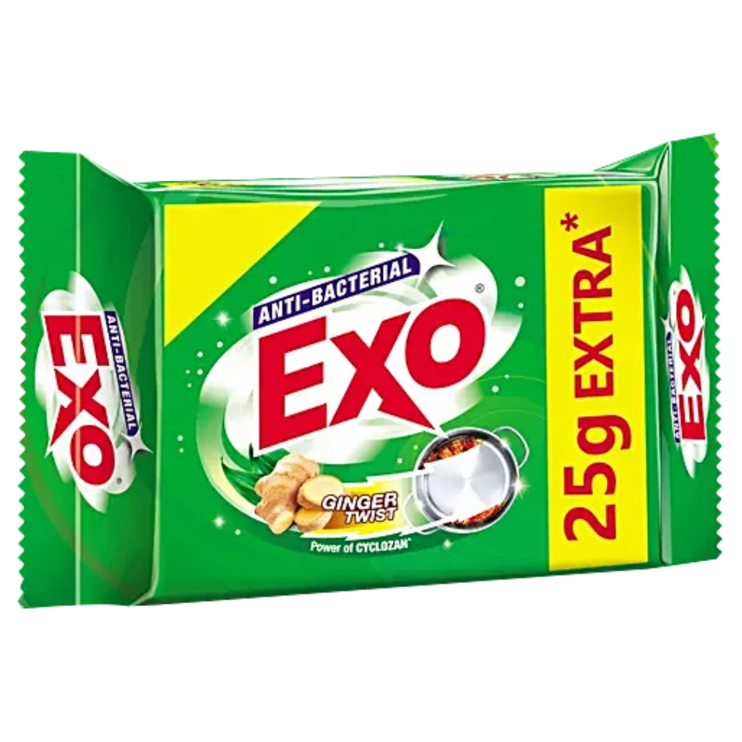 Exo Anti-Bacterial Dishwash Bar, (100 g + 25 g Extra) 125 g