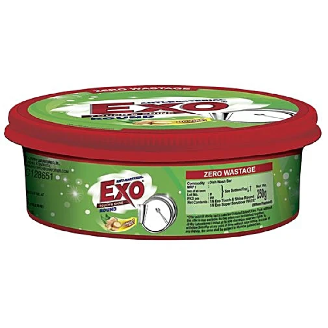 Exo Anti-Bacterial Dishwash Bar Round, 250 g
