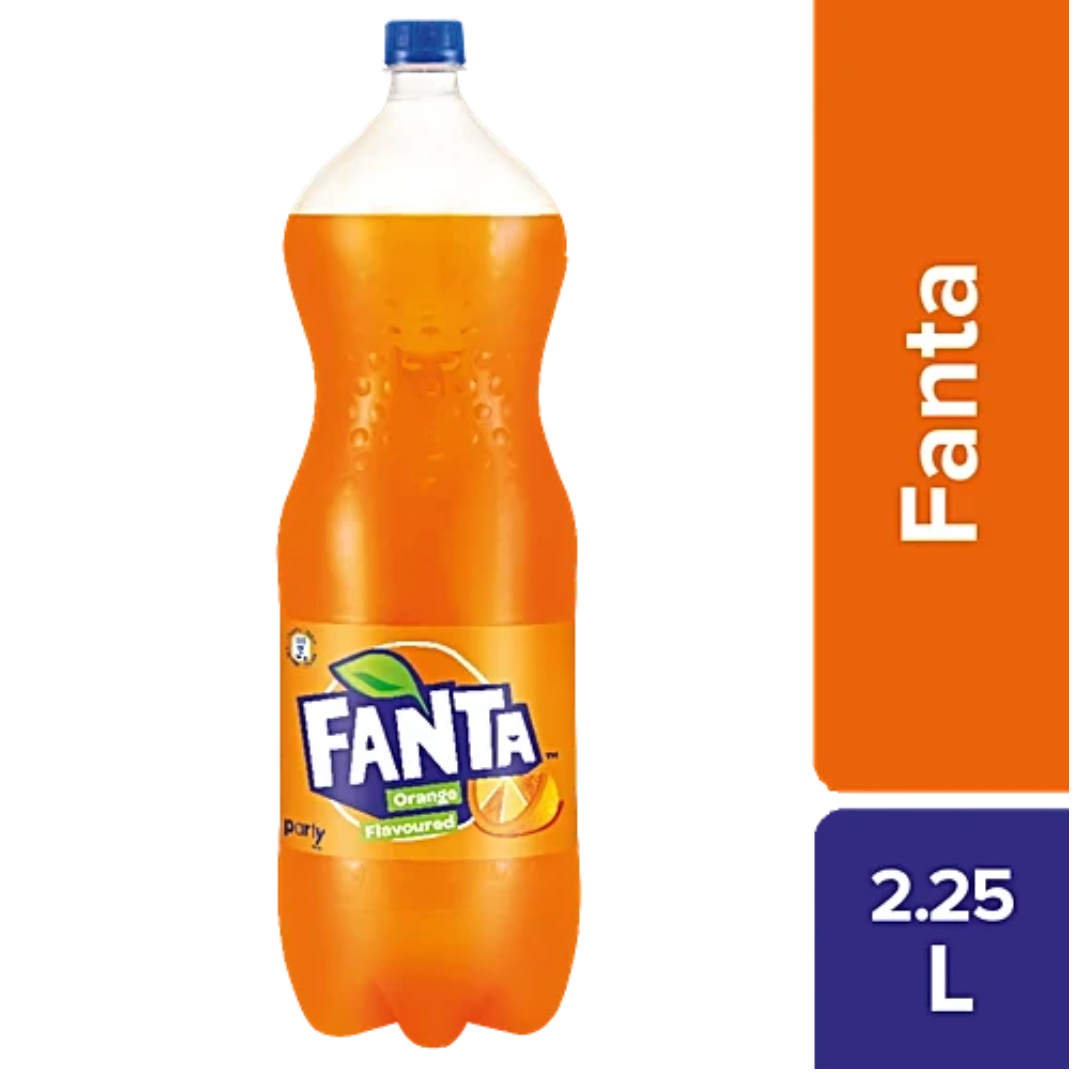 Fanta Soft Drink - Orange Flavour, 2.25 L PET Bottle