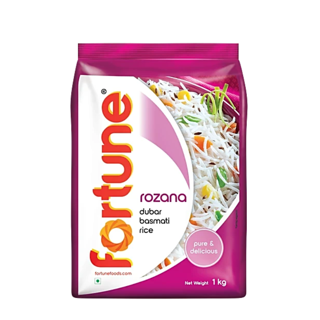 Fortune Basmati Rice, Rozana, (Chal) 1 kg Pouch