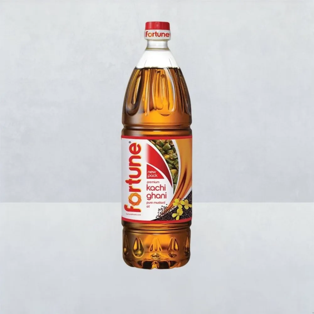 FORTUNE kachi ghani pure Mustard Oil PET Bottle (Sarsher Tel)  (1 L)