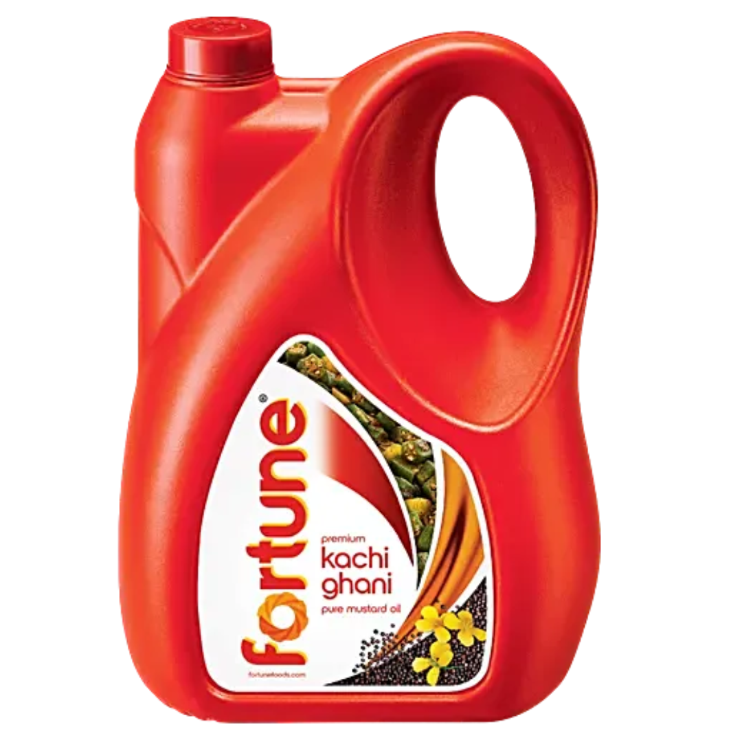 Fortune Premium Kachi Ghani Pure Mustard Oil,(Sarsher Tel) 5 L Jar