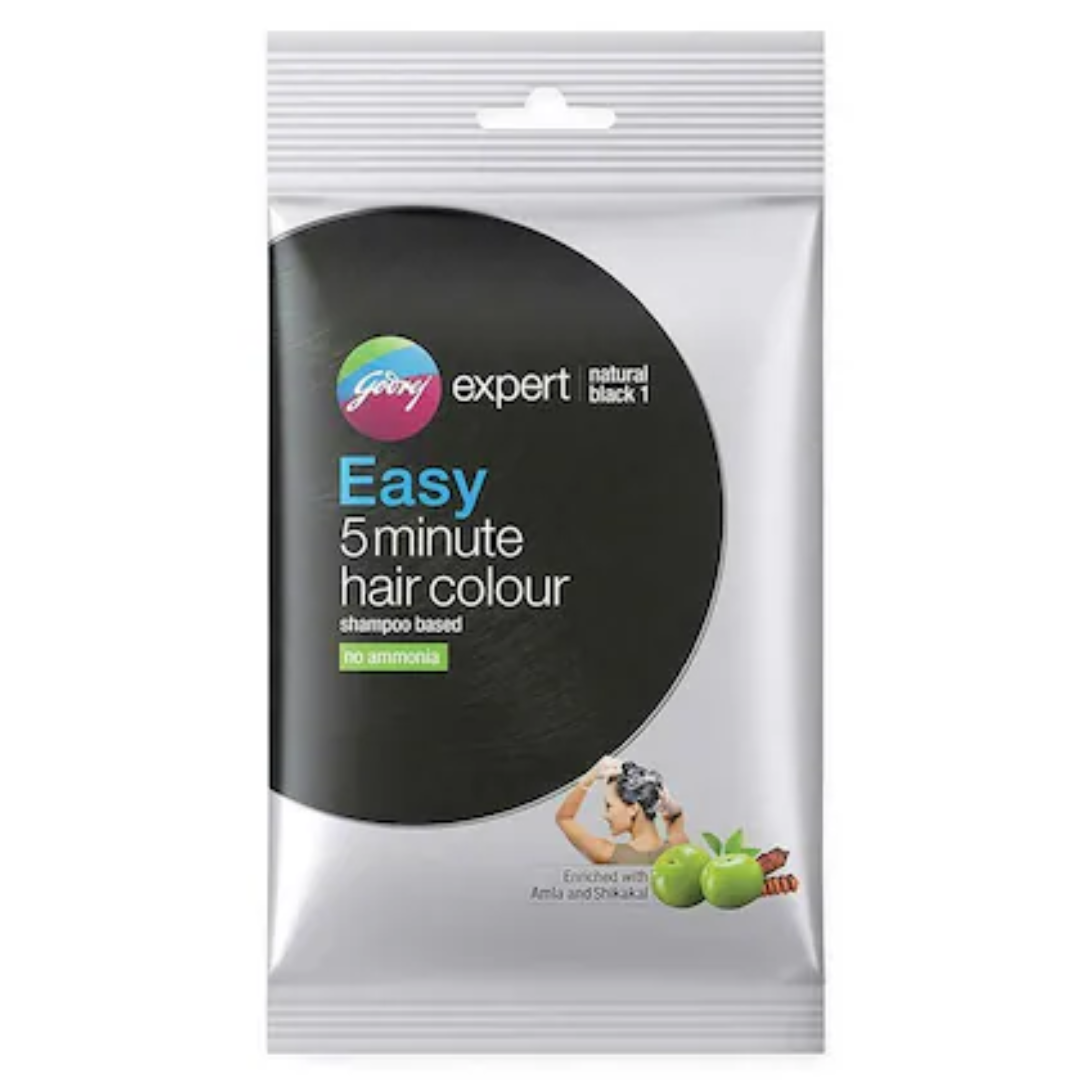 Godrej Expert Easy 5 Minute Hair Colour, (Natural Black), 20 ml