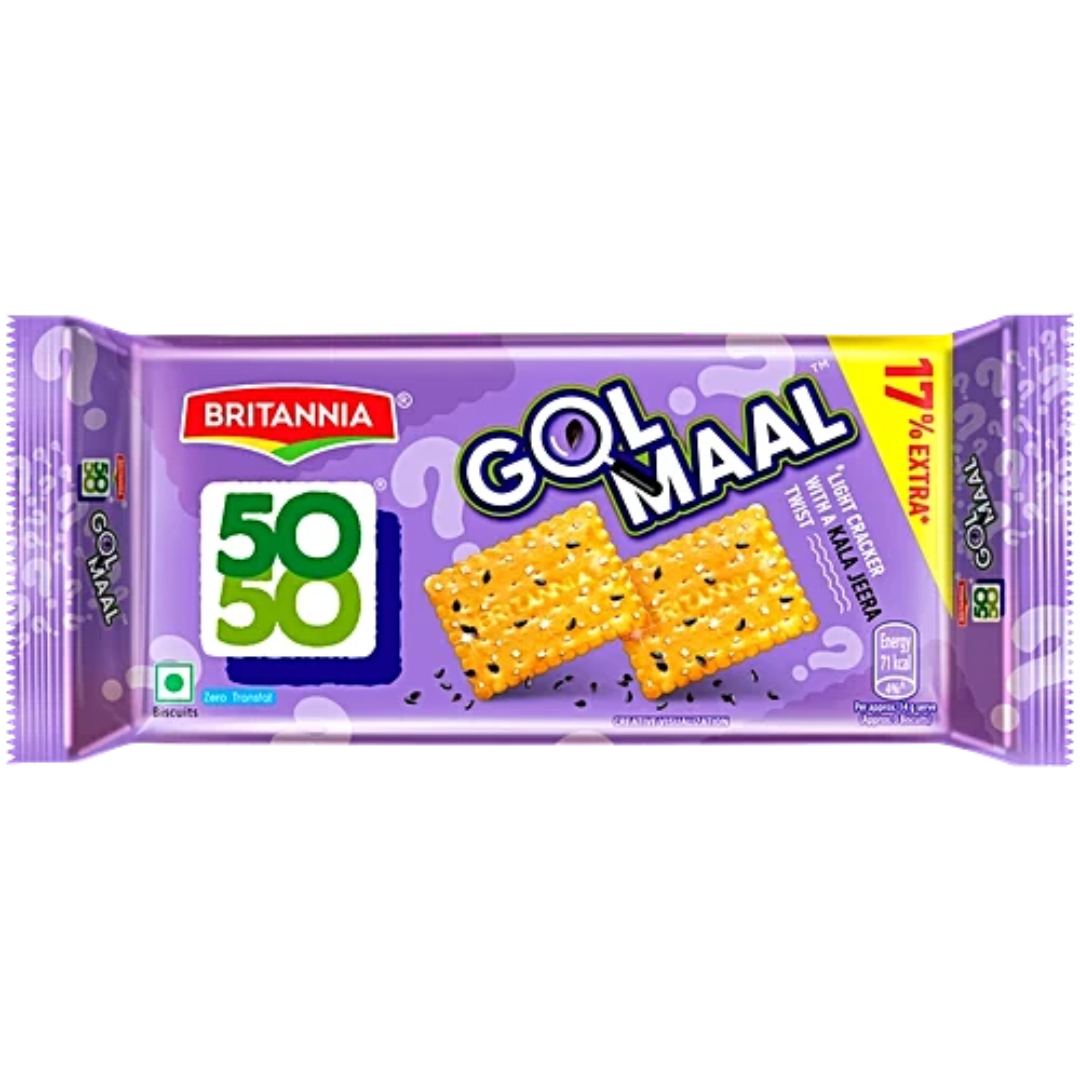 BRITANNIA 50-50 Golmaal Salted Biscuit (Nonta Biscuit) 170 g