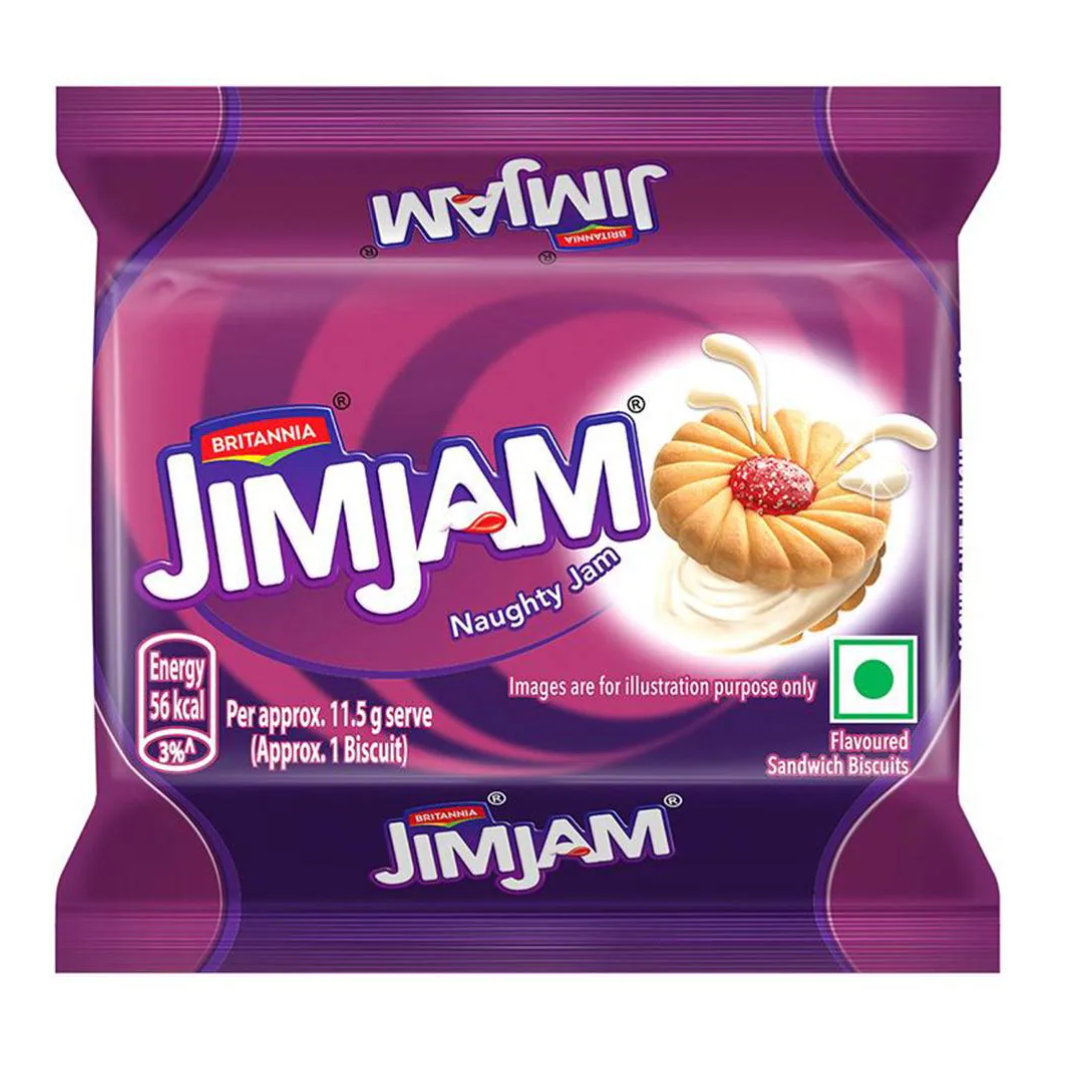 BRITANNIA Treat Jim Jam Cream Sandwich (Biscuit)  138 g