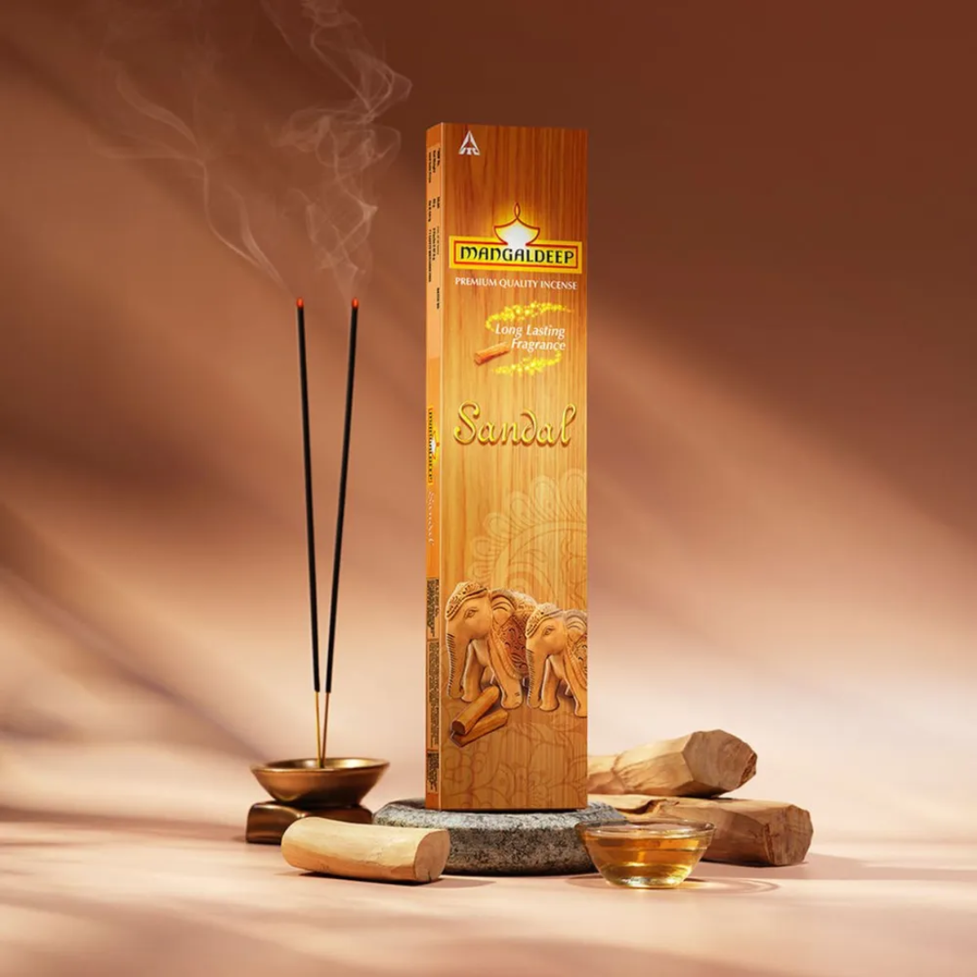 Mangaldeep Sandal Incense Sticks,Agarbati, Dhupkathi 106 g