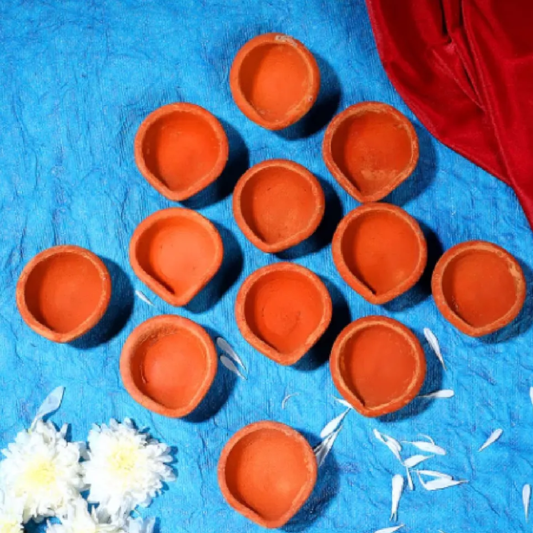 Diacraft Handmade Mitti Diya (Matir Prodip), 5 pieces