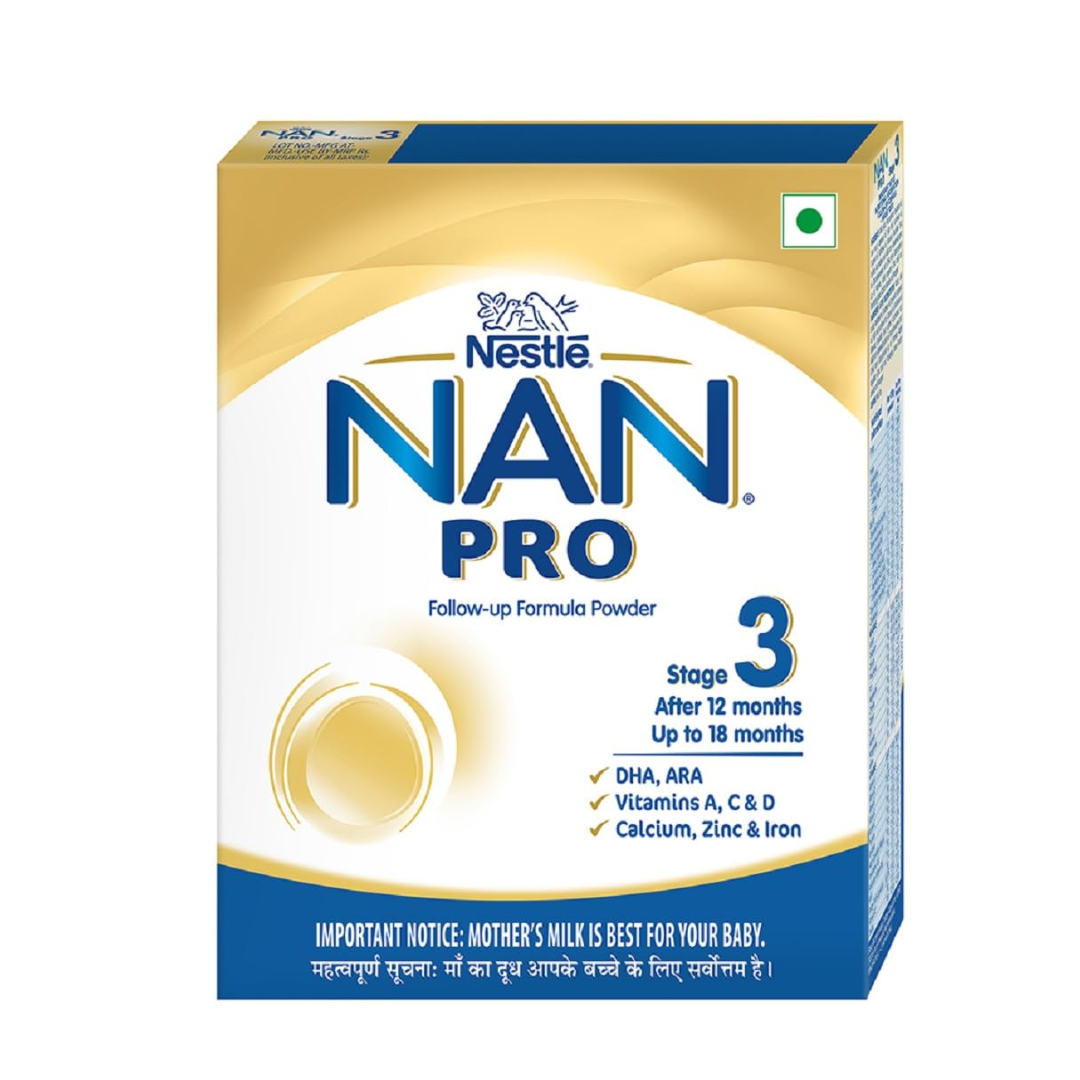 NESTLE NAN PRO Stage 3 From 12 to 18 Months, Follow-Up Formula Powder,   (400 g, 12+ Months)