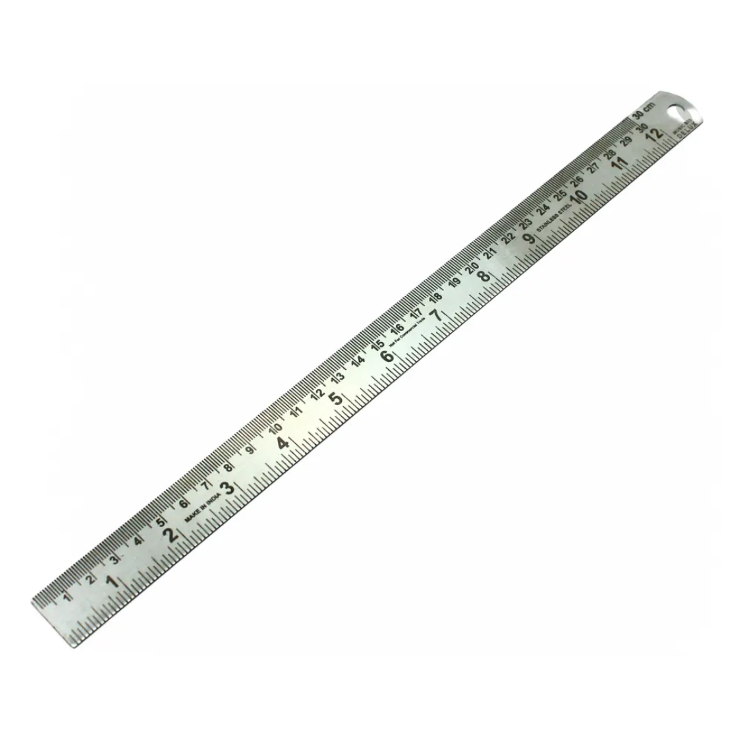 Stainless Steel Scale, (12 Inch x 30 cm) 1 Piece