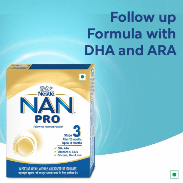 NESTLE NAN PRO Stage 3 From 12 to 18 Months, Follow-Up Formula Powder,   (400 g, 12+ Months)