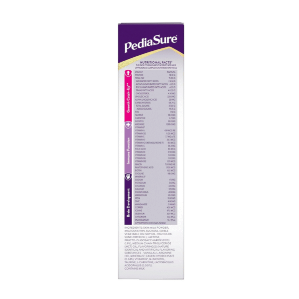Pediasure Nutritional Drink Powder, Vital Nutrients to Help Kids Grow, Vanilla Flavour, 375 gm