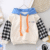 Boys Cotton Checkered Track Suit Clothing Set
