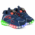 HOOH Kids Unisex Light Up Sneakers with Button Closure with Drawstring and Light Shoes for Boys and Girls,  Colour: BLUE RED,  Size: 4.5-5 Years