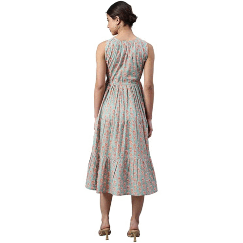 Women's Cotton Fit and Flare Midi Gown