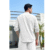Cotton Blend Solid Casual Regular Fit Mandarin/Chinese Collor Short Kurta for Men, Colour: White, Size: L