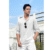 Cotton Blend Solid Casual Regular Fit Mandarin/Chinese Collor Short Kurta for Men, Colour: White, Size: L