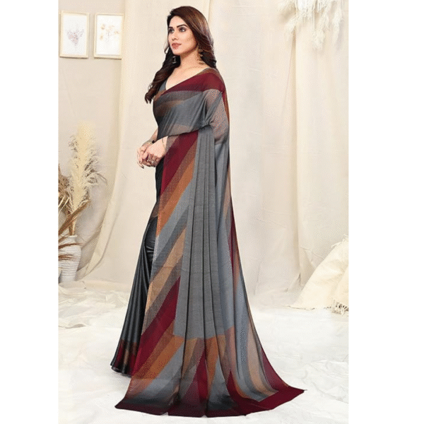 MIRCHI FASHION Women's Stylish Printed Saree with Blouse Piece