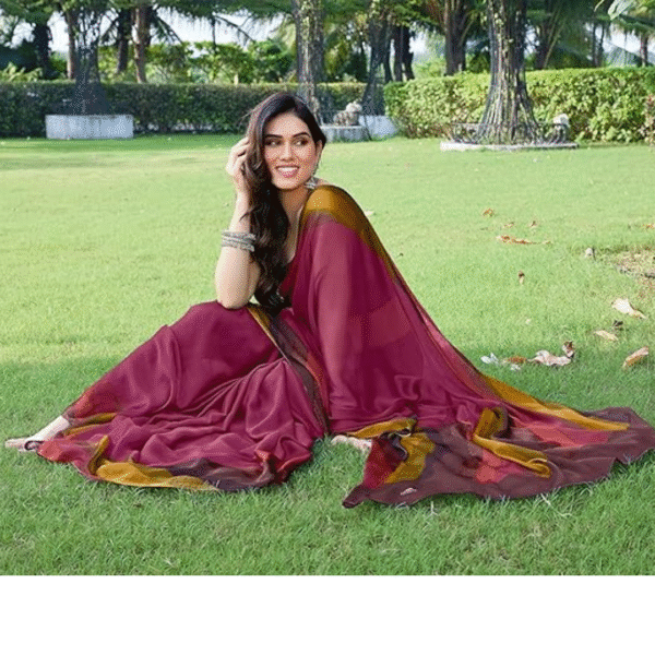 MIRCHI FASHION Women's Super Printed Saree with Blouse Piece