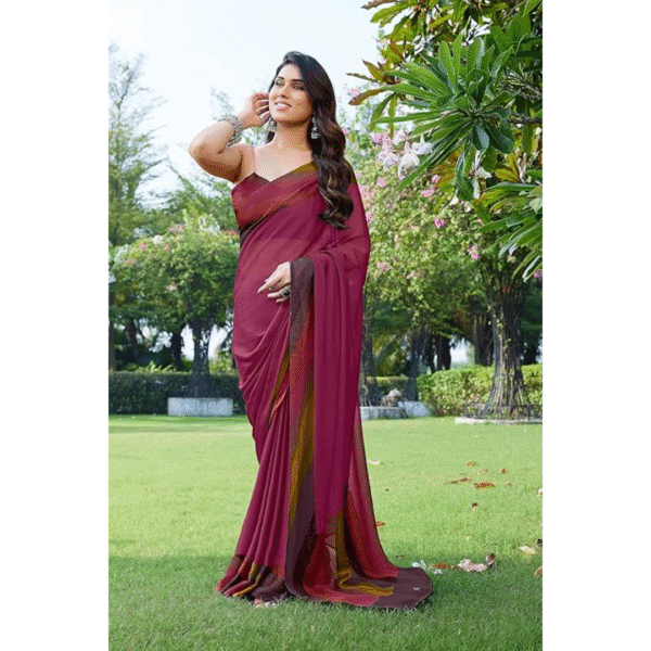 MIRCHI FASHION Women's Super Printed Saree with Blouse Piece