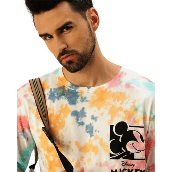 Mickey Mouse Print Round Neck Half Sleeve T-Shirt for Men & Boys, (Size: M)