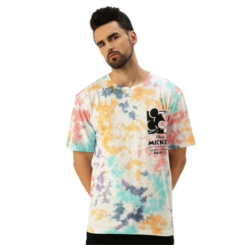 Mickey Mouse Print Round Neck Half Sleeve T-Shirt for Men & Boys