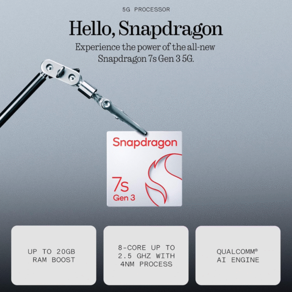 Nothing Phone (3A) 5G (Black, 8GB RAM, 256GB Storage) | Snapdragon 7s Gen 3 | 50MP+50MP+8MP Cameras | 32MP Front | 6.77” 120Hz AMOLED | 5000mAh Battery