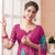 SIRIL Women's Bandhani Printed Chiffon Saree with Blouse piece
