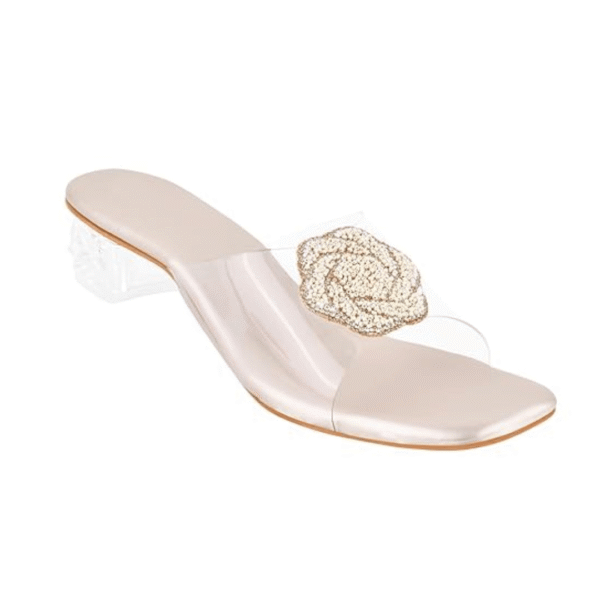 SilverArrow Women's Heel, Fashion Jutti Sandal, Emboidery with Stone Design Perfect for Casual/Outdoor/Party, Size: 6 UK