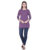 Women Regular Fit Henley All Over Print T-Shirt Kurta   Size: L